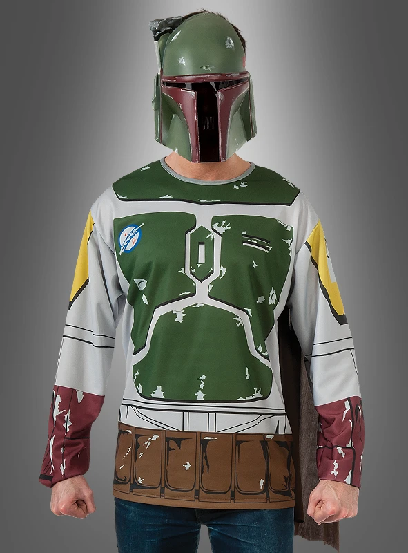Original STAR WARS Boba Fett Shirt Mit Maske Erw. 1 Original STAR WARS Boba Fett Shirt Mit Maske Erw.