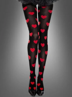 Schwarze Strumpfhose Mit Herzen
