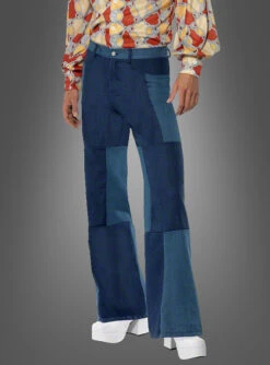 Patchwork Hose Jeansstoff