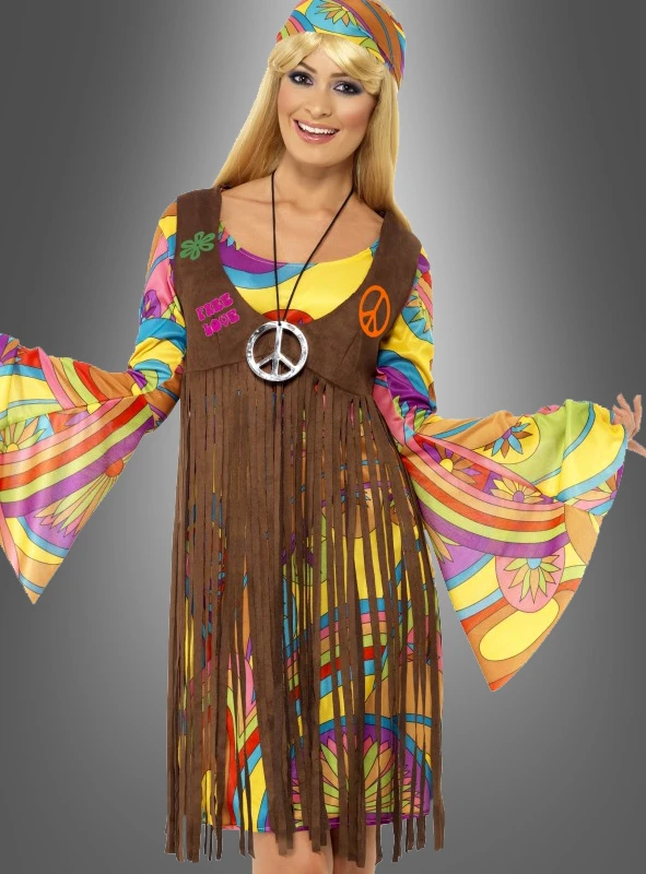 Hippiekostüm Sunny Für Damen 3 Hippiekostüm Sunny Für Damen – Bild 3