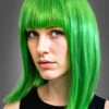Lola Perücke Deluxe Pagenschnitt Grün