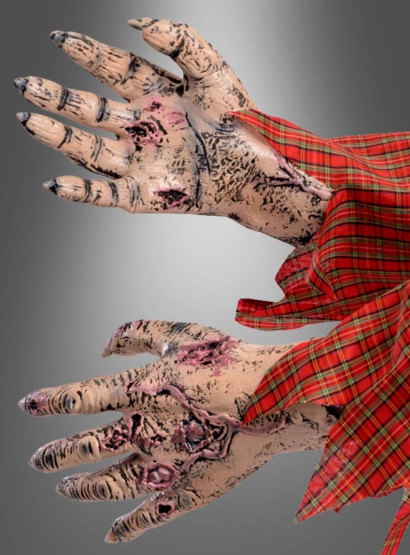 Blutige Zombie Latex Hände 1 Blutige Zombie Latex Hände