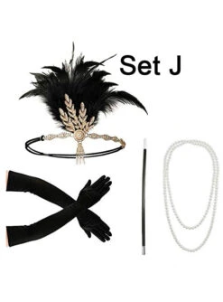 Charleston Kostümzubehör Set Gold -Feiertag Party Laden 172 975 x pic3