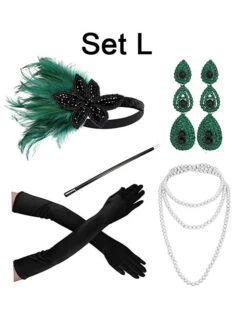 Charleston Kostümzubehör Set Gold -Feiertag Party Laden 172 975 x pic5