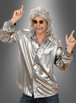 Disco Hemd Silber