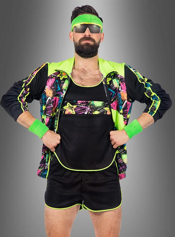 Retro Neon Aerobic Fitness Anzug Herren 1 Retro Neon Aerobic Fitness Anzug Herren