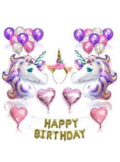 Einhorn Ballon Party Set Dekoration