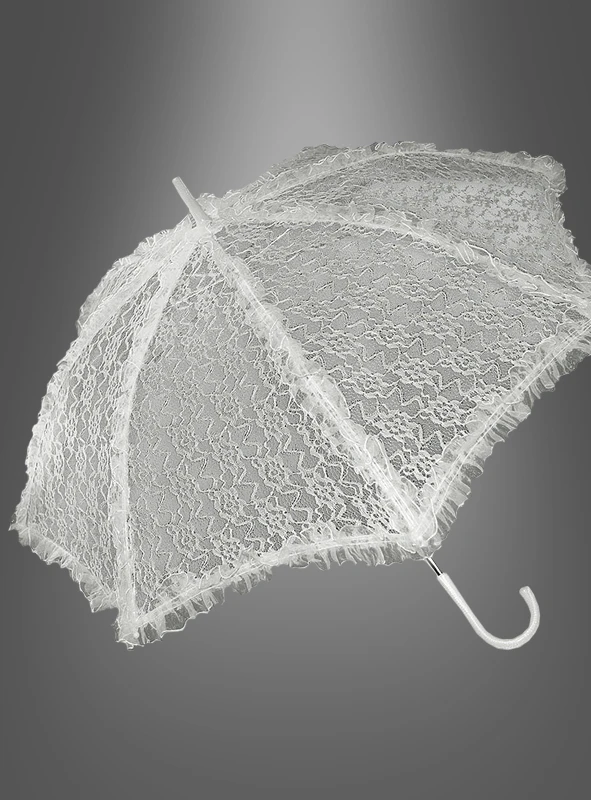 Gothic Schirm Mit Spitze Weiß Oder Schwarz 2 Gothic Schirm Mit Spitze Weiß Oder Schwarz – Bild 2