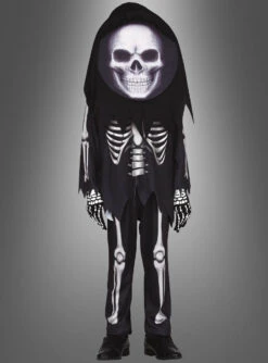 Skelett Kostüm Mit Großem Totenkopf Für Kinder