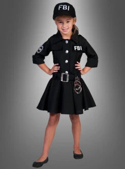 FBI Uniform Kleid Für Mädchen