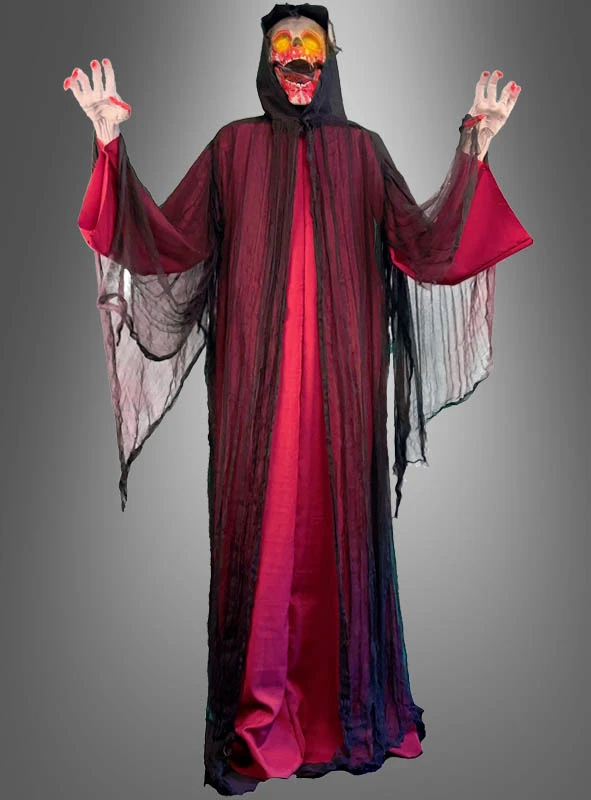 Roter Dämon Skelett Figur Animatronics 210cm 1 Roter Dämon Skelett Figur Animatronics 210cm