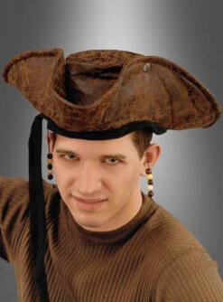 Dreispitz Mit Holzperlen