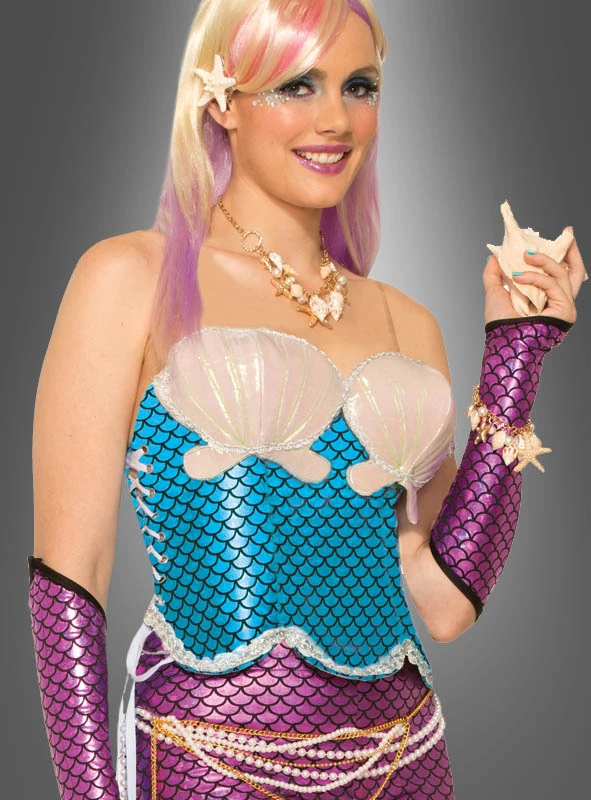 Meerjungfrau Kostüm Oberteil Türkisblau 1 Meerjungfrau Kostüm Oberteil Türkisblau