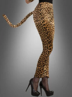 Leoparden Leggings Mit Schwanz