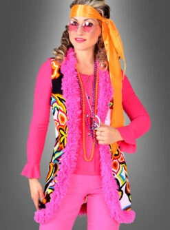 Hippie Weste Neon Psychodelic