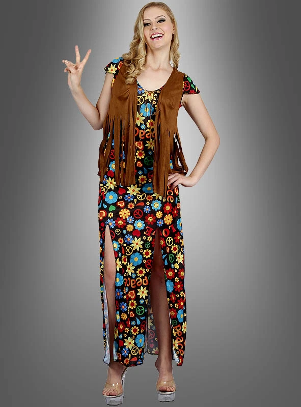 Hippie Blumenkleid Peace Girl 1 Hippie Blumenkleid Peace Girl