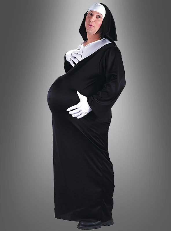 Männer Schwangere Nonne Kostüm 1 Männer Schwangere Nonne Kostüm