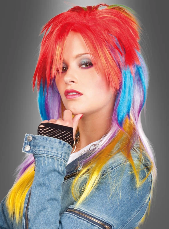 Bunte 80er Jahre Perücke 1 Bunte 80er Jahre Perücke