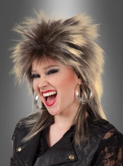 Popstar Perücke Tina 80er Vokuhila