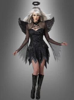 Feiertag Party Laden 24 Gefallener Schwarzer Engel Kostüm