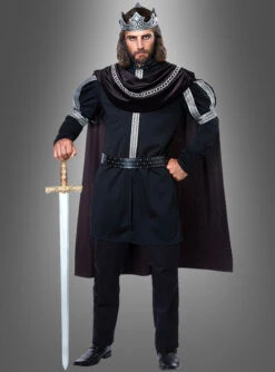 König Kostüm Schwarz Für Herren