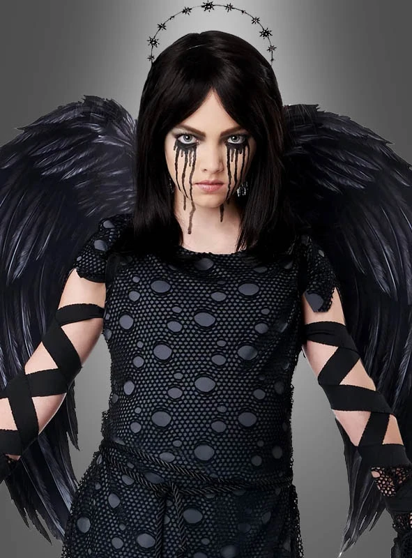 Schwarzer Engel Kostüm Für Mädchen 3 Schwarzer Engel Kostüm Für Mädchen – Bild 3