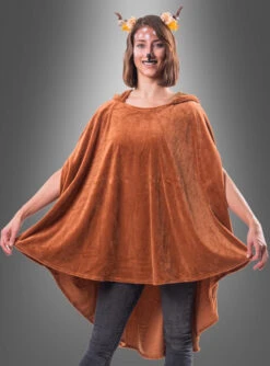 Wandelbarer Brauner Poncho Aus Plüsch XS-XXXL -Feiertag Party Laden brauner poncho e7dac8090d 3