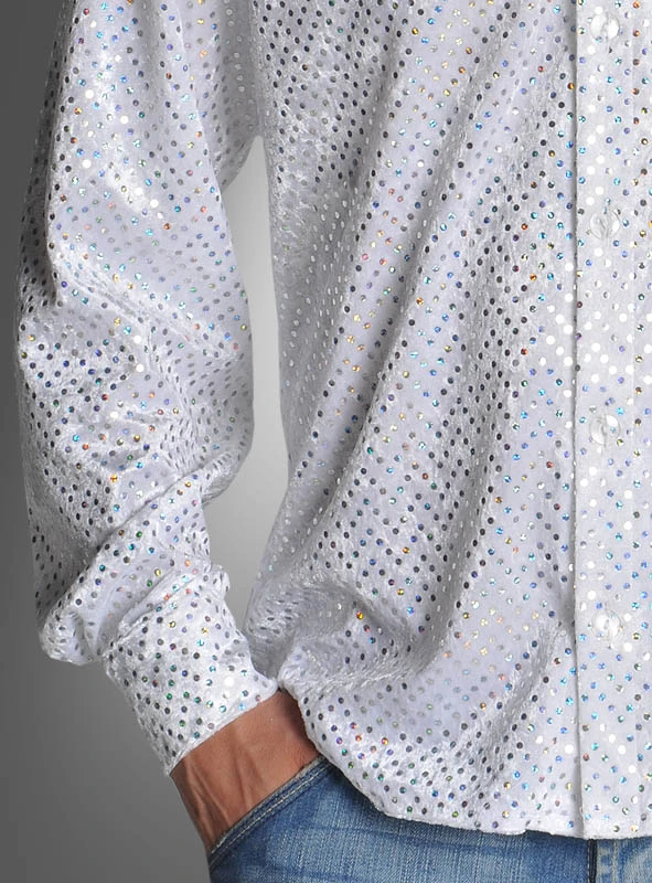 Pailletten Hemd Schwarz Oder Weiß 2 Pailletten Hemd Schwarz Oder Weiß – Bild 2