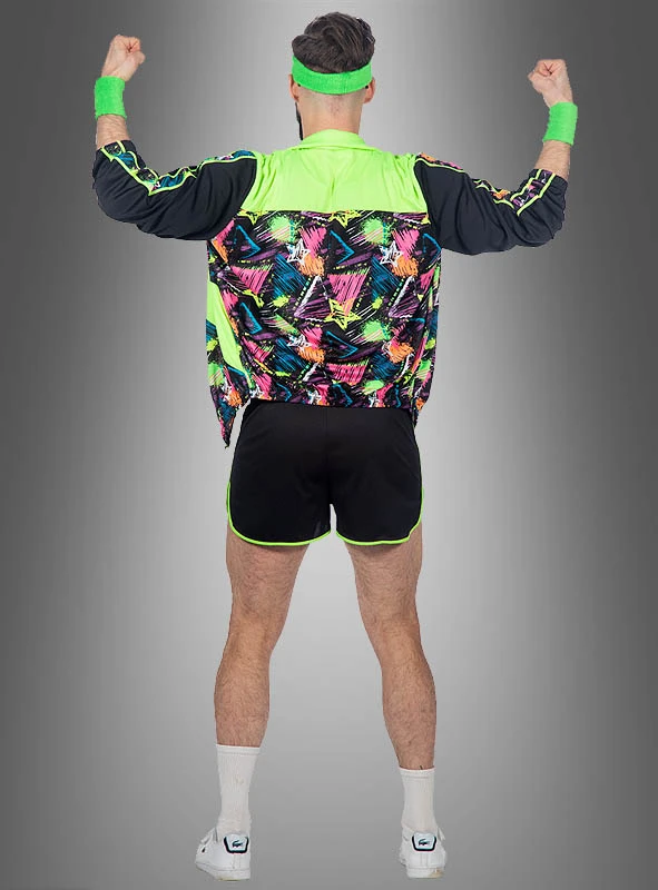 Retro Neon Aerobic Fitness Anzug Herren 2 Retro Neon Aerobic Fitness Anzug Herren – Bild 2