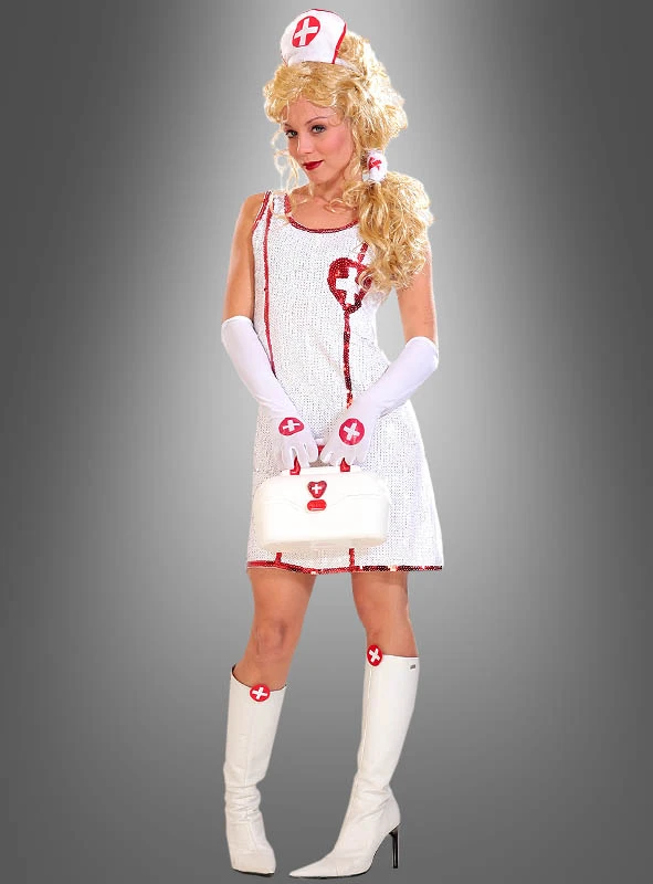 Krankenschwester Paillettenkleid 2 Krankenschwester Paillettenkleid – Bild 2
