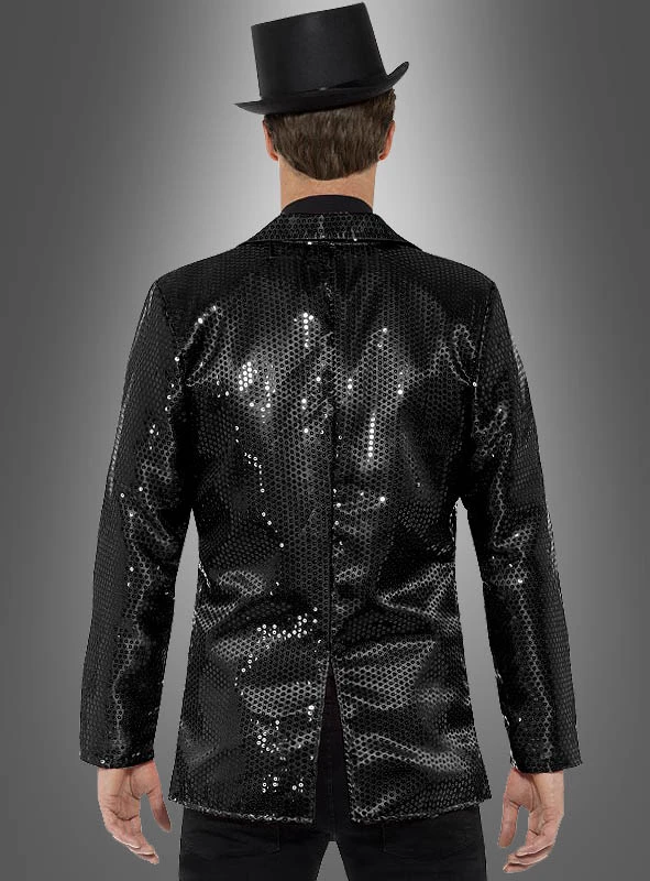 Pailletten Blazer Schwarz Für Herren 2 Pailletten Blazer Schwarz Für Herren – Bild 2