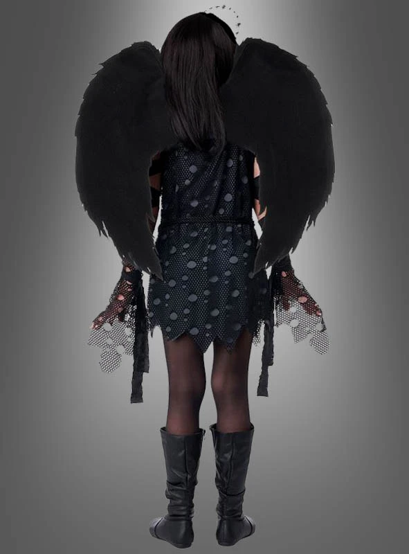 Schwarzer Engel Kostüm Für Mädchen 2 Schwarzer Engel Kostüm Für Mädchen – Bild 2