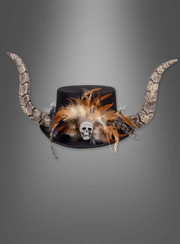 Voodoo Zylinder Mit Hörner Papa Legba 2 Voodoo Zylinder Mit Hörner Papa Legba – Bild 2